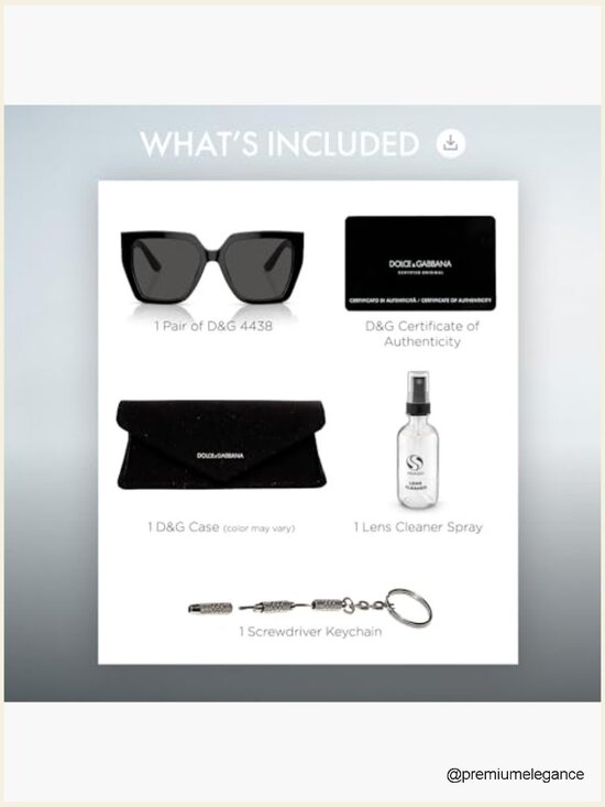 Square Crossed Logo Sunglasses with Luxury Eyewear Kit